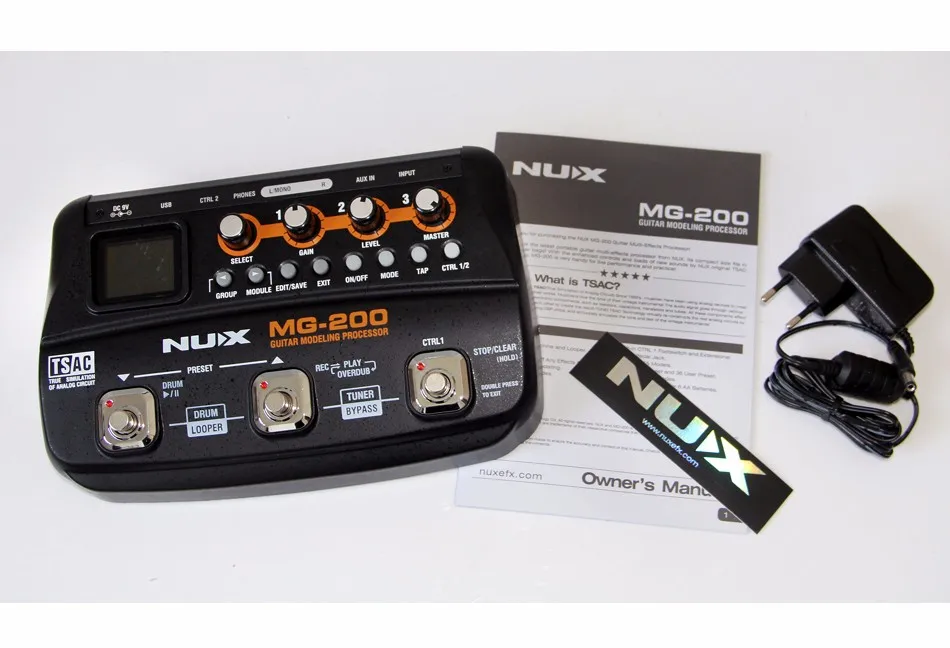 NUX MG-200 Гитарный процессор моделирования гитарный мульти-процессор эффектов с 55 эффектными моделями EU Plug высокое качество