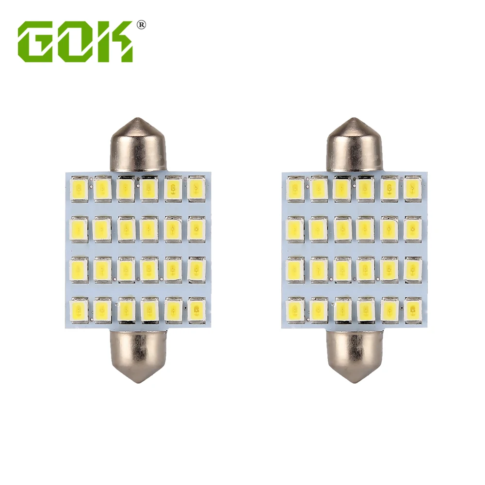 2 шт./лот гирлянда светодиодная купольная лампа C5W 24 светодиода 2835 smd для чтения 31