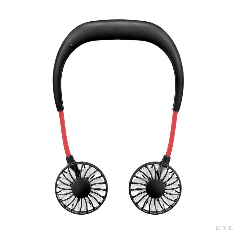Hands-free Neck Band Hands-Free Hanging USB Rechargeable Dual Fan Mini Air Cooler Summer Portable | Бытовая техника