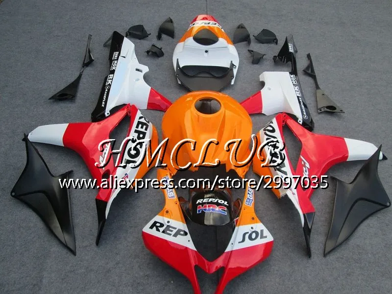 No. 8 Литые изделия для Honda CBR 600 RR 600F5 Repsol оранжевый CBR600RR 2007 2008 81HC. 1 CBR600F5 F5 07 08 CBR 600RR CBR600 RR 07 08 обтекатель - Цвет: No. 8