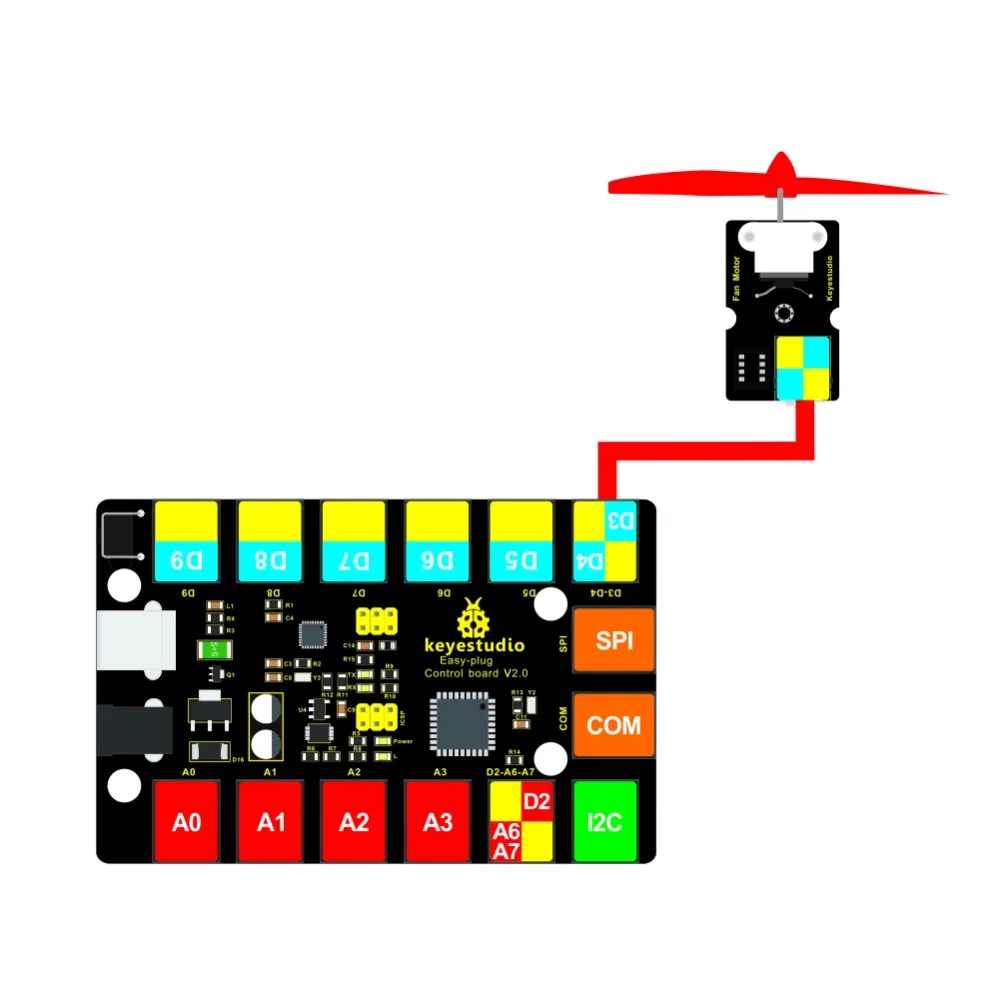 Keyestudio легкий разъем L9110 вентиляторный модуль для Arduino пожарный робот