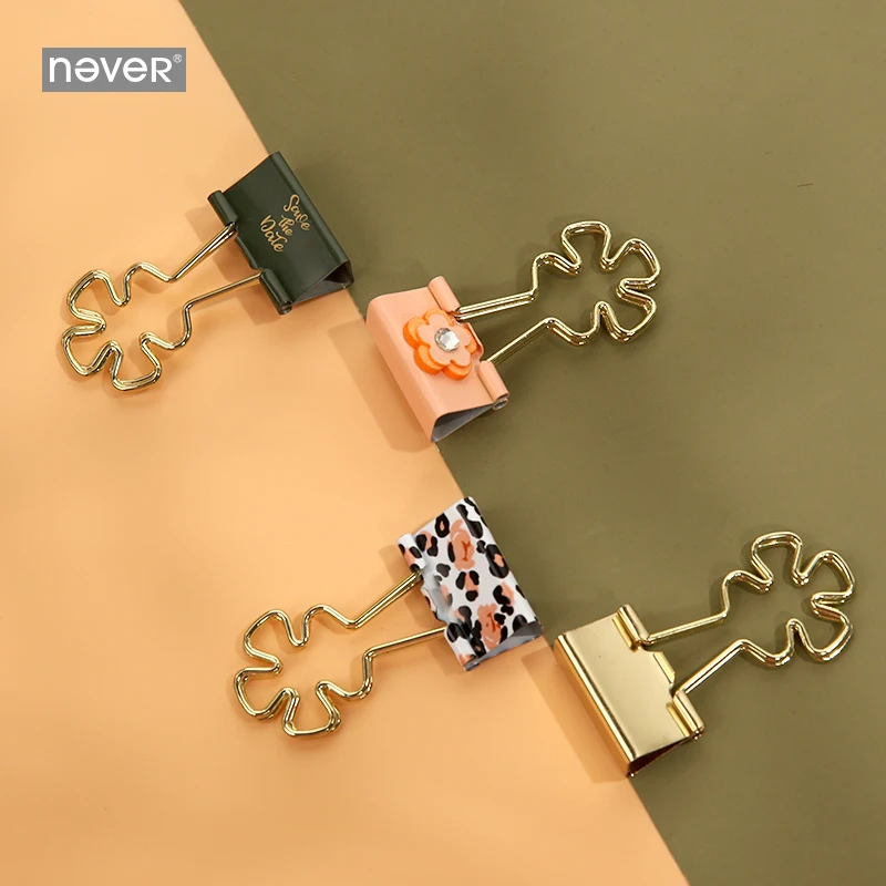 4 шт. металлические зажимы для бумаги с леопардовым принтом|Скребки| |