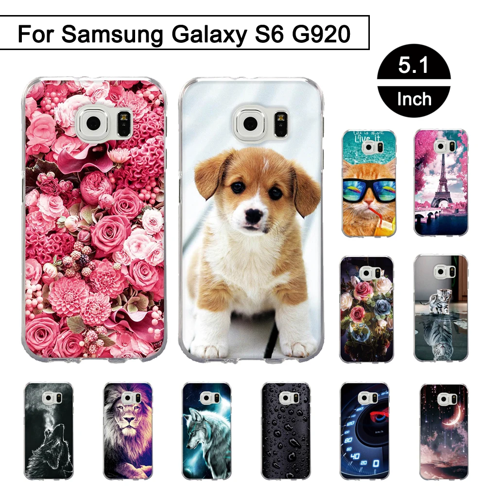 Чехол для Samsung Galaxy S6 G920 G920F 5 1 дюймов силиконовый чехол накладка s6 мягкий из тпу