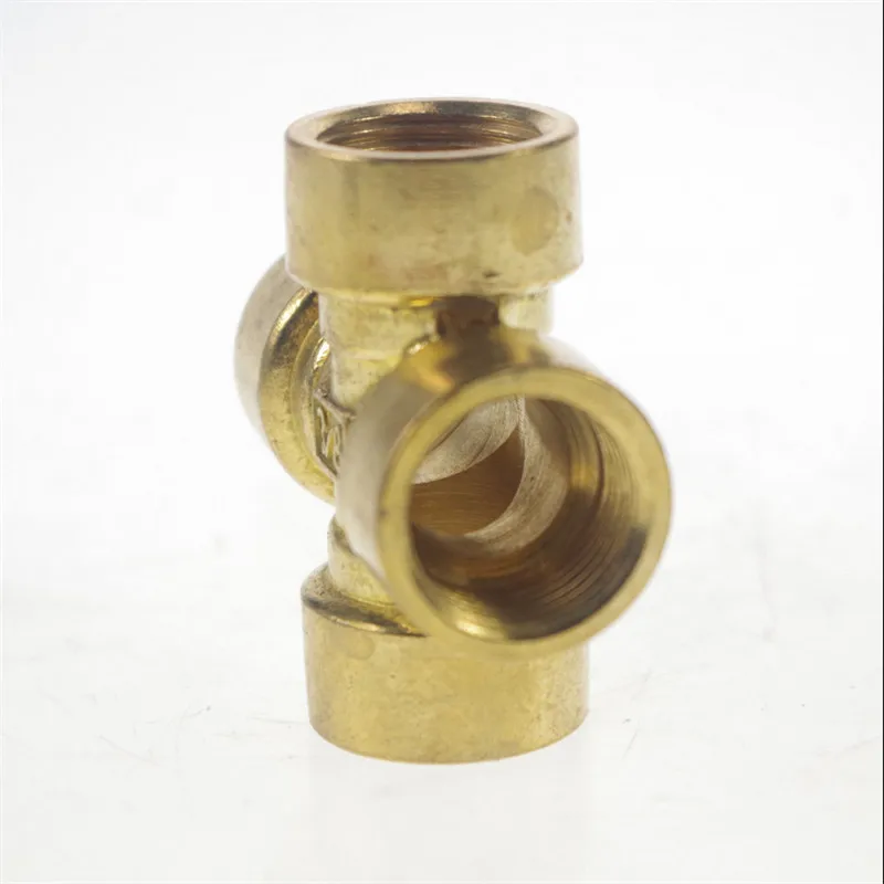1 шт. 4 способа 3/8 &quotBSP Cross Female Соединительная труба Латунный переходник |