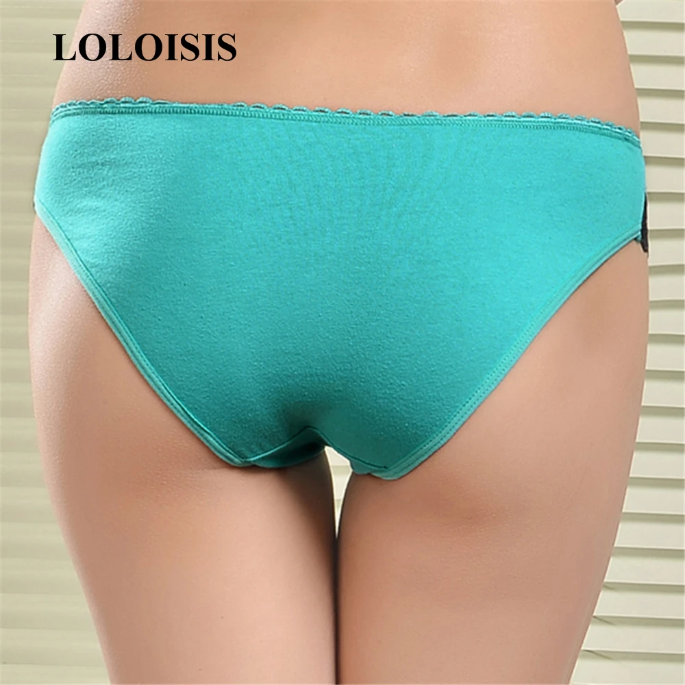 LOLOISIS (6 pcs /lot) Underwear Women Cotton Panties Sexy lace Ladies Briefs Intimates Lingerie for SIZE:M L XL |