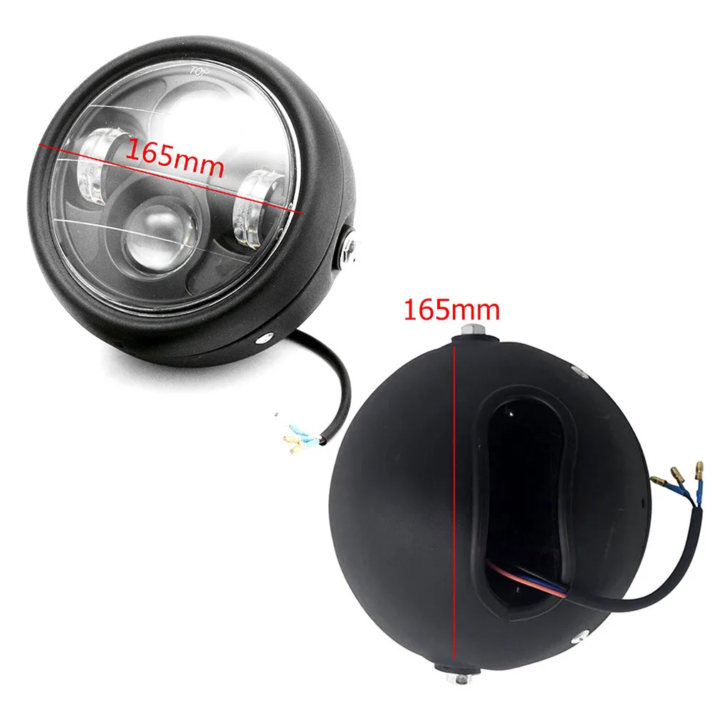 6," Светодиодный прожектор для мотоцикла Ретро Кафе Racer, фара Hi Low Beam для Harley Bobber Choppers на заказ Honda Yamaha