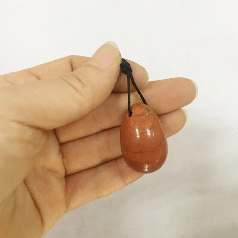 Натуральный Полированный Красный jaspe яйца jade Yoni для женщин kegel упражнения