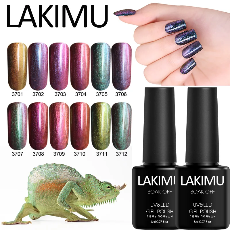 LAKIMU 8 мл хамелеоновые цвета эффект 2019 полигель для ногтей долговечный Гель-лак