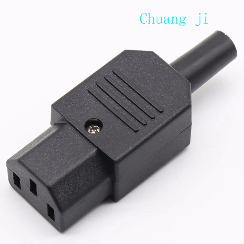 1 шт. En Gros Prix Noir IEC 320 C13 Femelle Plug Connecteur D'alimentation 3pin Prise 10A/250 V|Соединители| |