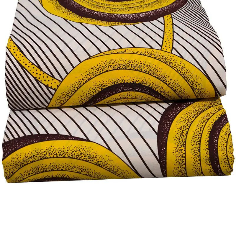 

Polyester Wax Prints Fabric 2019 Ankara Binta Real Wax High Quality 6 yards African Fabric for Party Dress