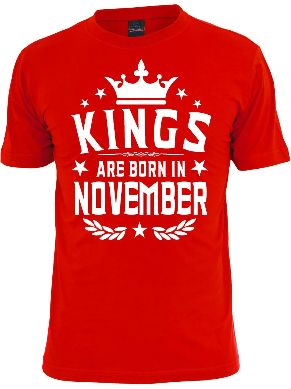 

Kings Are Born In November Men'S T-Shirt S-4Xl Best Birthday Gift for Him High Quality Men'S Cotton Clothing Ringer T Shirt