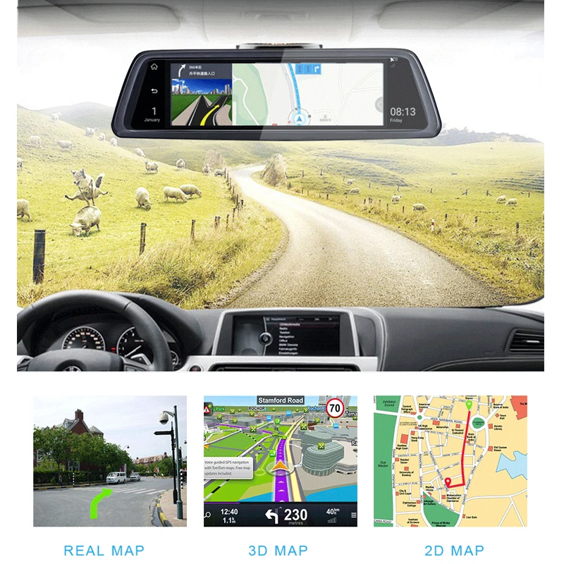 4G Android автомобильный видеорегистратор 2 Гб ОЗУ 32 ПЗУ ADAS GPS WiFi FHD 1080P удаленный