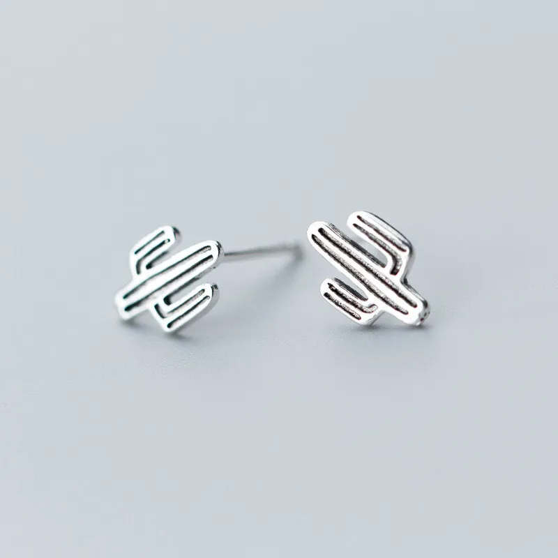 Женские серьги-гвоздики в виде кактуса | Украшения и аксессуары