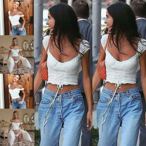 2019 модный Женский Повседневный Топ сексуальный женский облегающий кроп топ с
