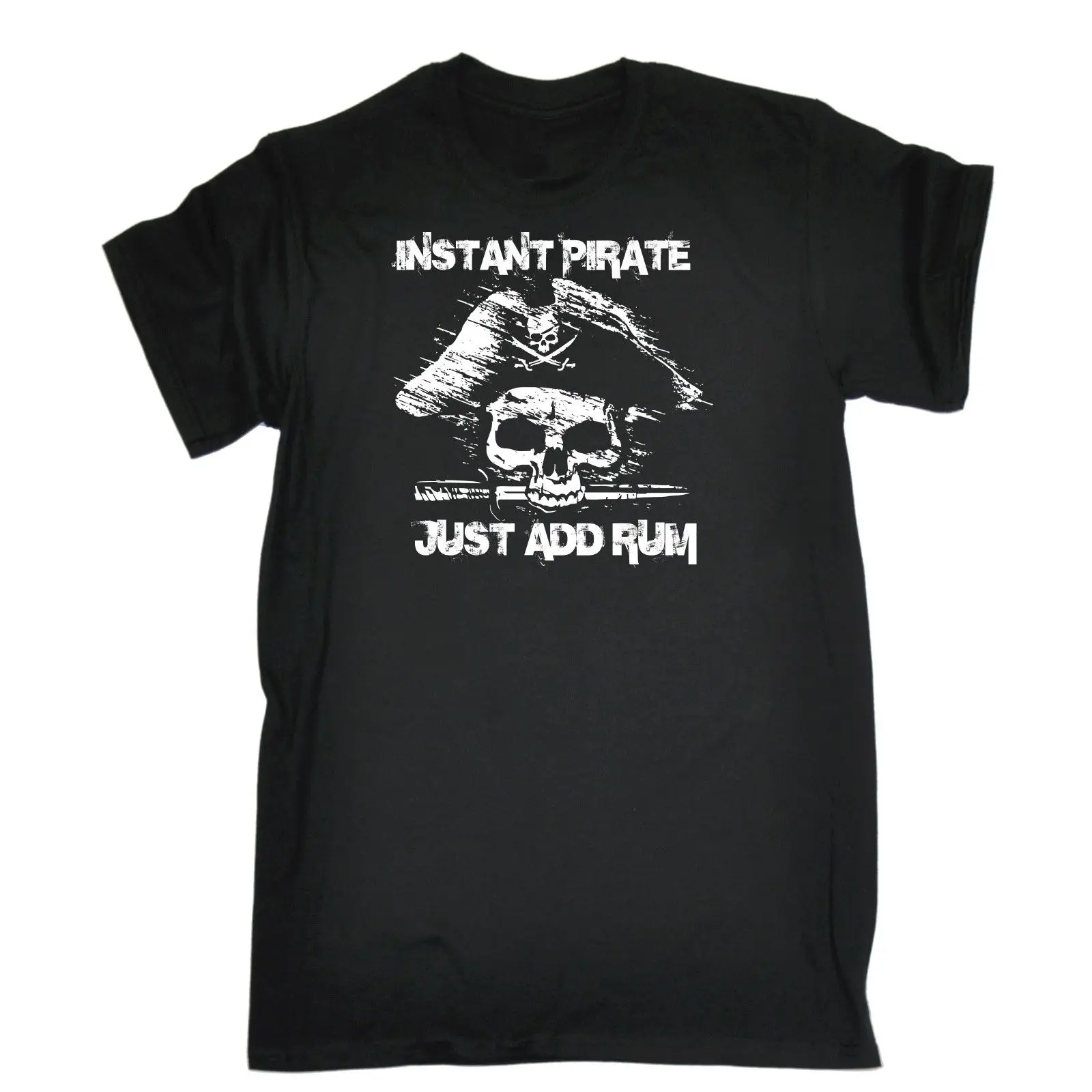 Футболка с надписью Instant Pirate Just Add Rum забавный подарок на день рождения крутая
