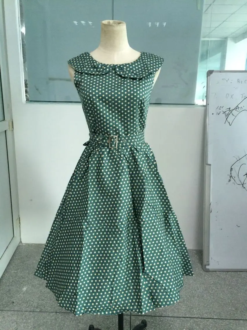 Женское платье в горошек стиле Одри Хепберн 50 х годов|vestidos plus|dress vestidosladies summer dress |
