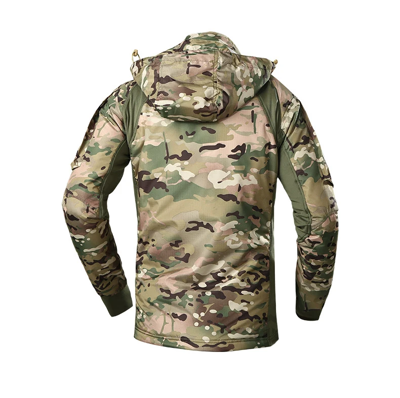 MEGE Men's Waterproof Military Tactical Jacket Men Warm Windbreaker Bomber Jacket Camouflage Hooded Coat US Army chaqueta hombre