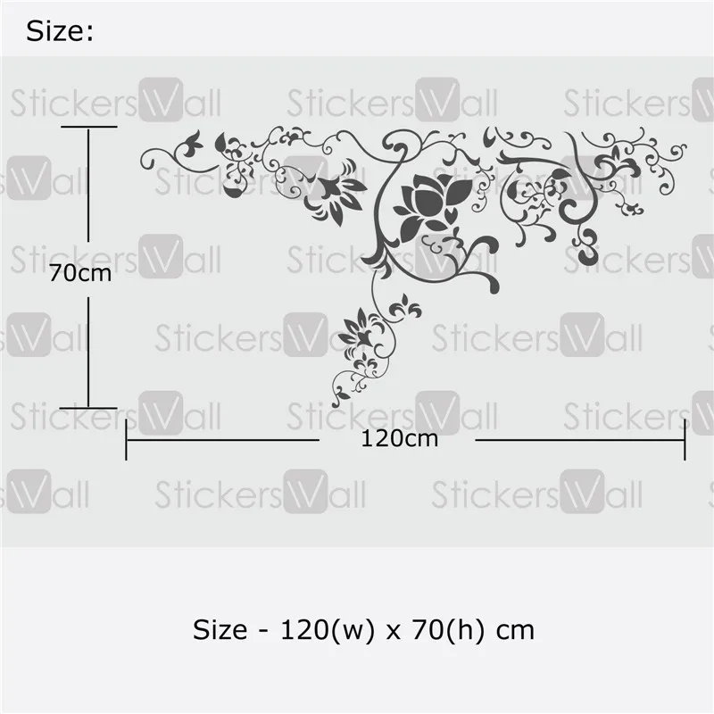 J17 цветок наклейки на стену виниловые художественные для гостиной фон настенные