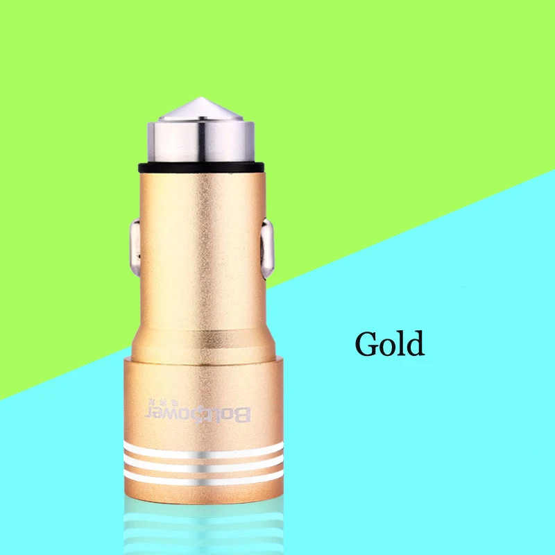 Оригинальный металлический двойной Переходник usb для зарядки в машине Rock 2