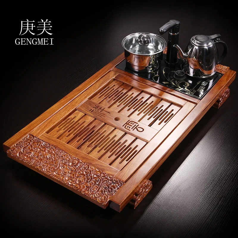 Разработка чайного чая g электромагнитная печь четыре в одном лотке деревянный