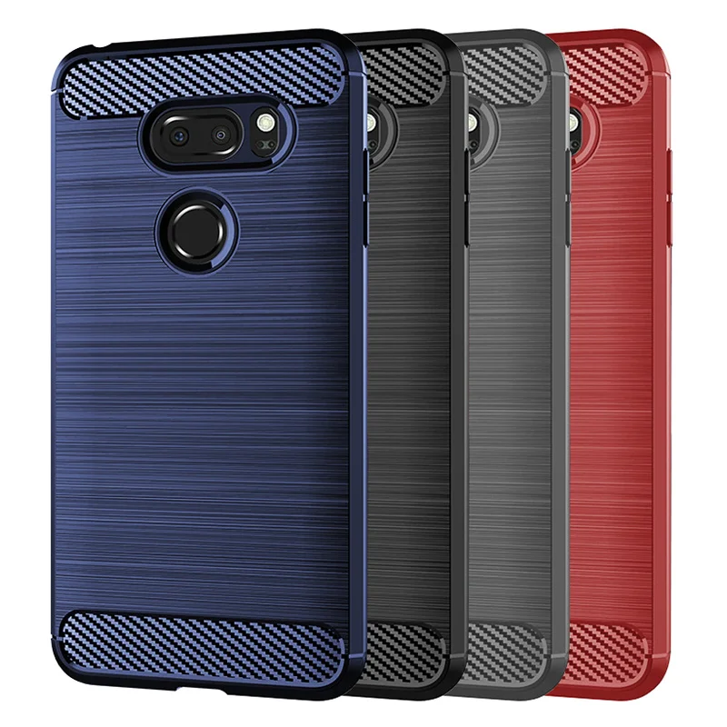 Для LG V30 мобильный телефон чехол защитный из матового углеродного волокна с