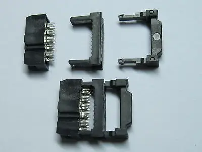 50 шт. 2 рядный 10 контактный разъем для кабеля IDC 54 мм 3 шт.|pitch connector|cable pin |