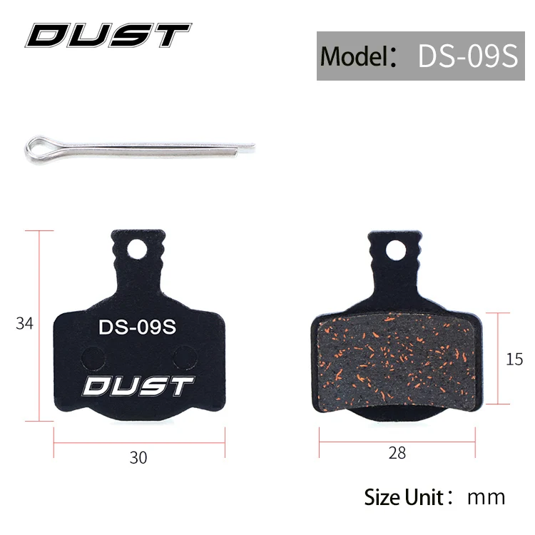 DS-09S 1 pair Рикс дисковые велосипедные тормозные колодки MTB дорожный велосипед полу металлический диск тормозные колодки для Shimano Deore XT SLX-отточить Sram Avid BB5/7 MX2 - Цвет: DS-09S 1 pair