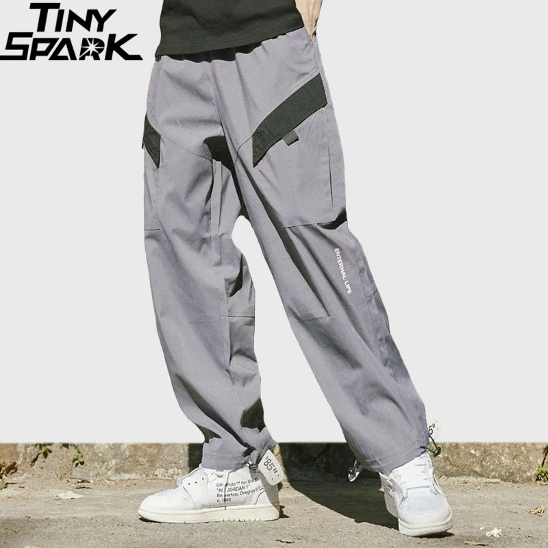 2019 Харадзюку хип брюки уличная японская мужская мешковатые для бега японский