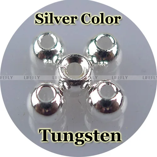 Серебряный цвет 100 вольфрамовые бусины потайные для вязания мушек рыбалки|tungsten