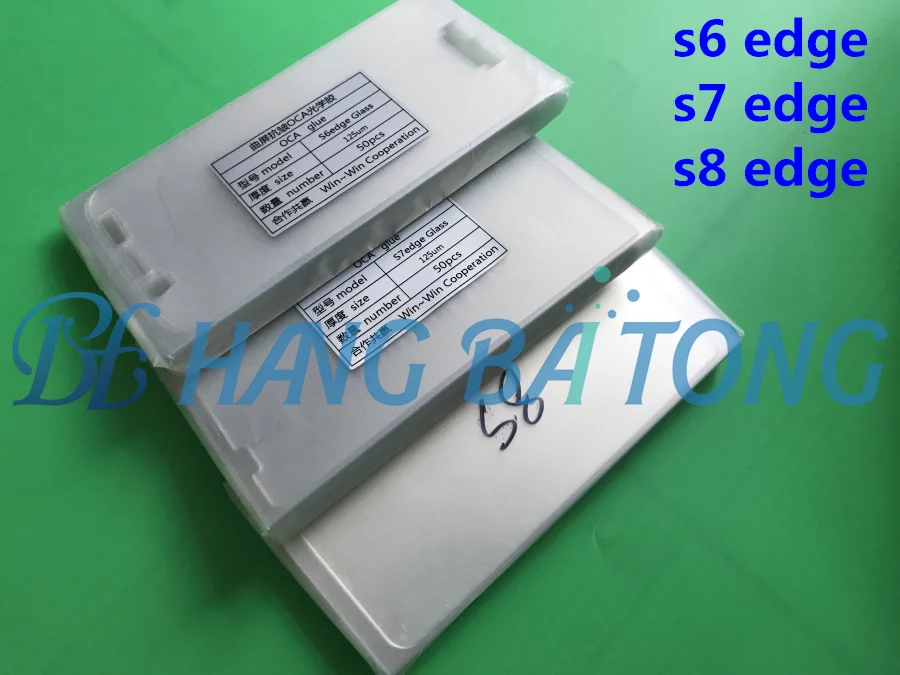 Прозрачный оптический клей OCA мкм 50 шт. для Samsung Galaxy S6 edge G925 S7 G935 s8 + пленка