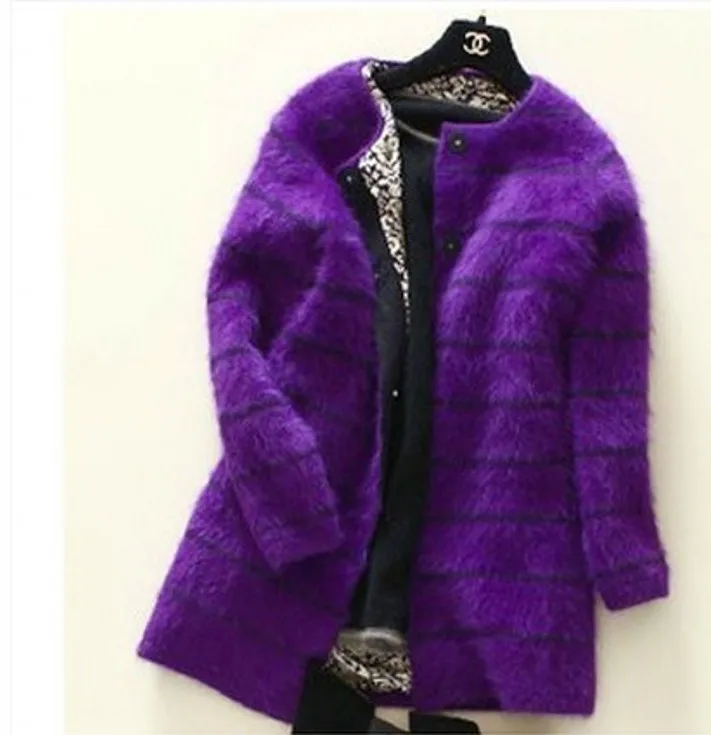 New Arrival Free Shipping Genuine Mink Sweater Women Long Knit Real Natural Fur Cashmere Jacket Waistcoat TP192 | Женская одежда