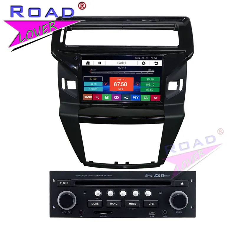Автомобильный мультимедийный DVD-плеер TOPNAVI Wince 6 0 двойной Din 8 дюймов для Citroen