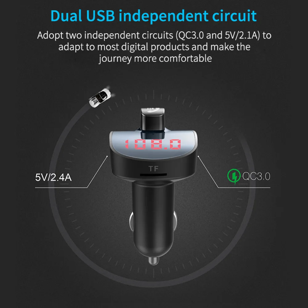 Fm передатчик Bluetooth автомобильный комплект fm модулятор беспроводной свободные