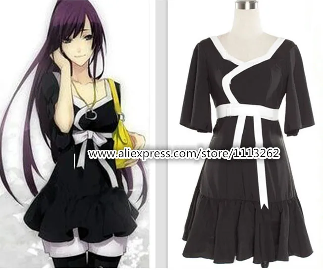 Аниме Bakemonogatari senjougaхара Hitagi черный костюм для косплея Бесплатная доставка|cosplay