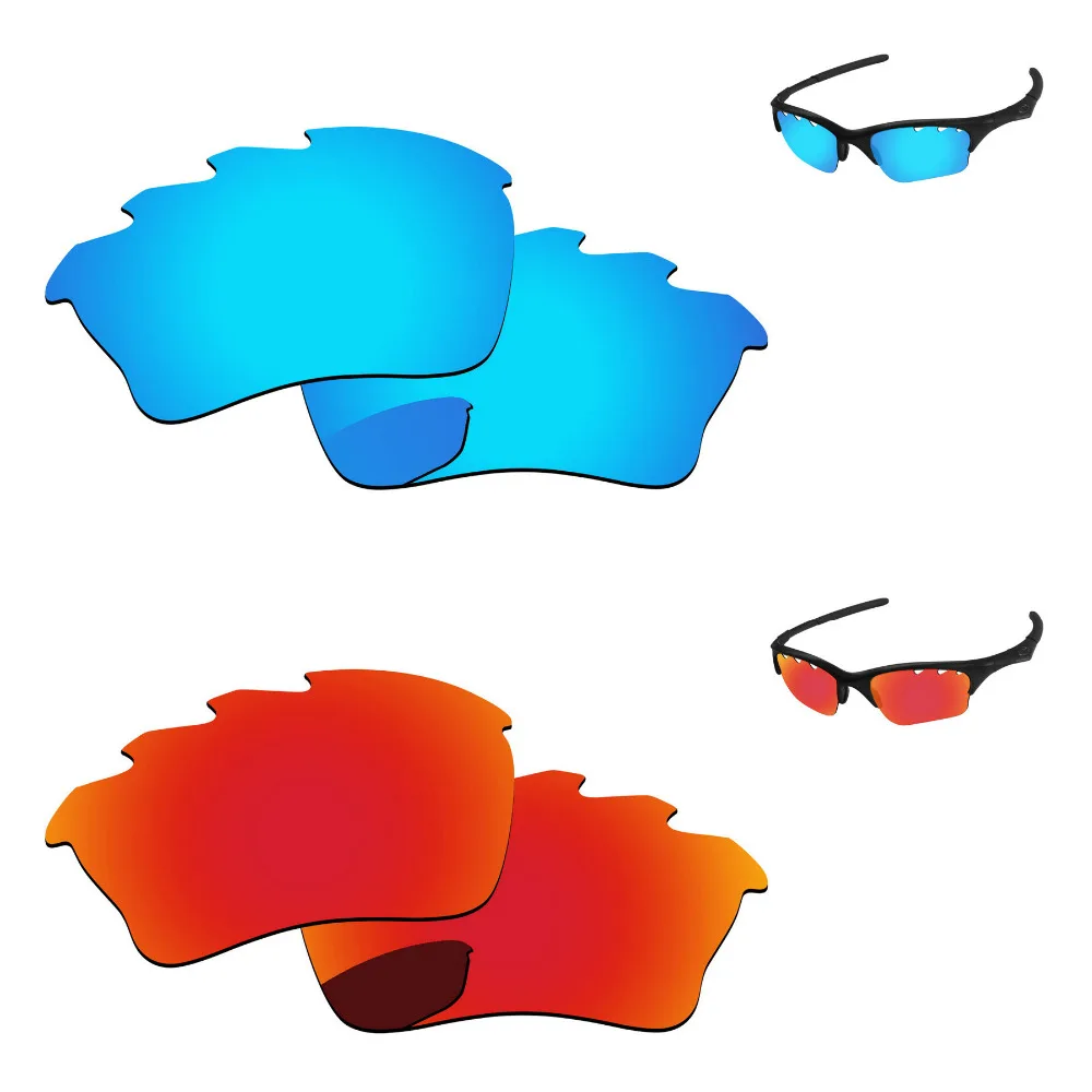 

Красные и голубые 2 пары зеркальные поляризованные Сменные линзы для полукуртки XLJ оправа солнцезащитных очков с вентиляцией 100% UVA & UVB защит...