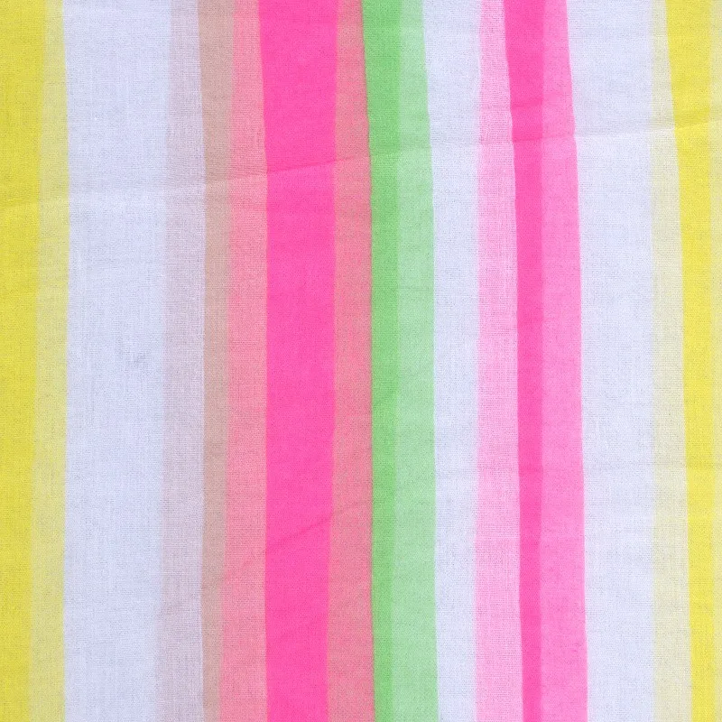 

Fashion Lightweight Women Small Scarf colorful Rainbow Striped Print Soft Thin Polyester Sheer Scarf 160*50 cm