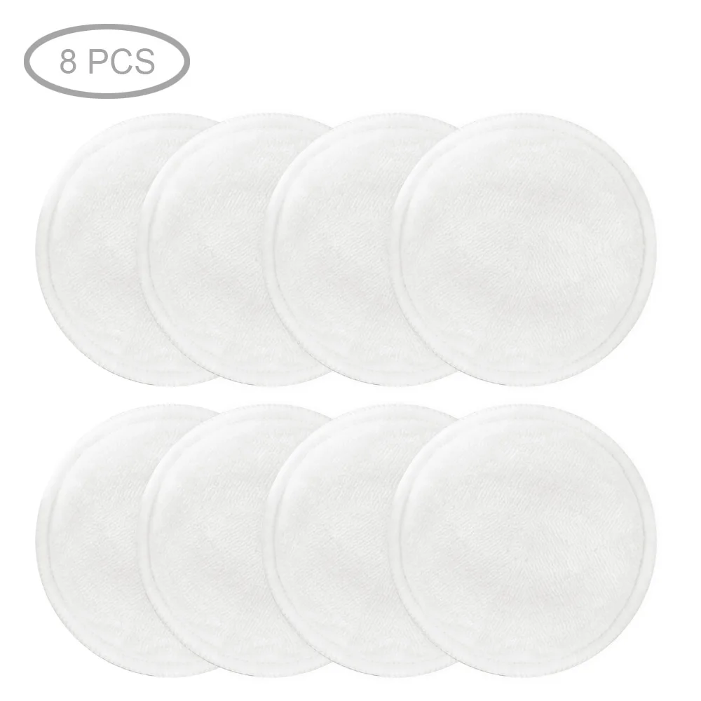 8pcs White Многоразовые ватные диски для снятия макияжа 4/8/10/16 шт. моющиеся очищающий хлопок и микрофибра средство для снятия макияжа с мягкое бамбуковое хлопок для лица с мешок для стирки - Цвет: 8pcs White