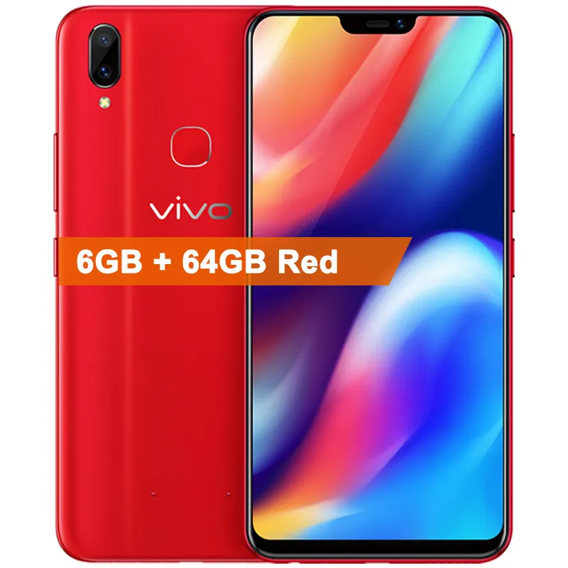 6GB 64GB Red Мобильный телефон Vivo Z1, 6,26 дюймов, 6 ГБ ОЗУ, 64 Гб ПЗУ, Восьмиядерный процессор Snapdragon 660, полный экран, Android 8,1, две камеры, смартфон с функцией распознавания лица - Цвет: 6GB 64GB Red