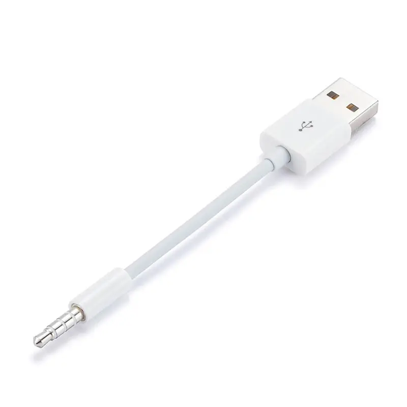 Кабель адаптер с разъемом 3 5 мм на USB 2 0 для передачи данных и зарядки аудио iPod Shuffle