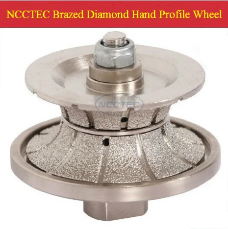 [95mm*5mm ] NCCTEC diamond Brazed hand profile wheel NBW V955 FREE shipping (5 pcs per package) ROUTER BIT FULL BULLNOSE 5mm V5