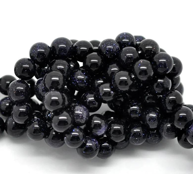 FUNIQUE 8 мм бусины из натурального камня круглые темно-синие пески камень свободные