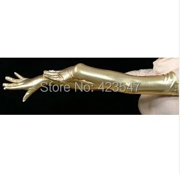 Бесплатная доставка светло золотые блестящие металлические аксессуары перчатки
