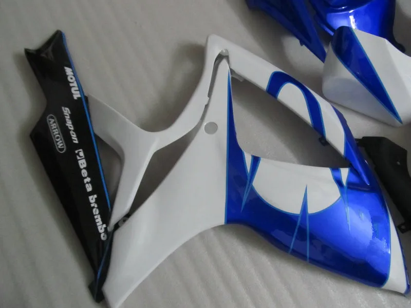 Комплект обтекателей под давлением для GSXR600 750 K6 06 07 GSXR 600 GSXR750 2006 2007 ABS Whtie синий