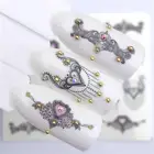 1 лист, черное ожерелье, ювелирный дизайн для нейл-арта, водяные знаки, тату-украшения, наклейка на ногти водная Переводные переводные наклейки