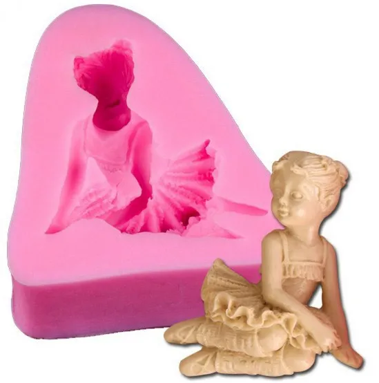 Новый дизайн 3D Феи Ангел танцор девушка силиконовые формы DIY мыло 9x7 7x2 5 см Торт