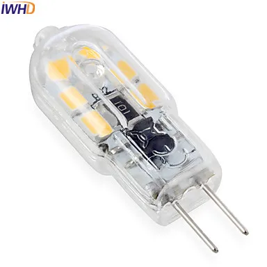 IWHD 2W G4 LED 12V лампа SMD3528 120LM 220V двухконтактный свет заменить галогенный прожектор