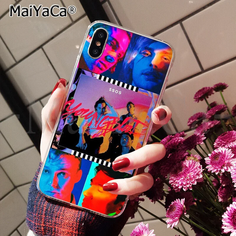MaiYaCa 5SOS Coque Основа Чехол для iPhone X XS MAX 6 6s 7 7 plus 8 8 плюс 5 5S SE XR - Цвет: A14
