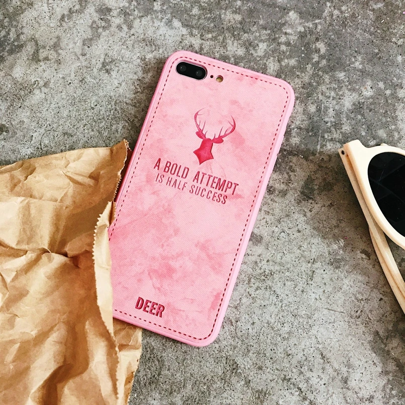 Роскошный кожаный чехол для телефона Apple iPhone 7 Чехол шикарные олени защитные