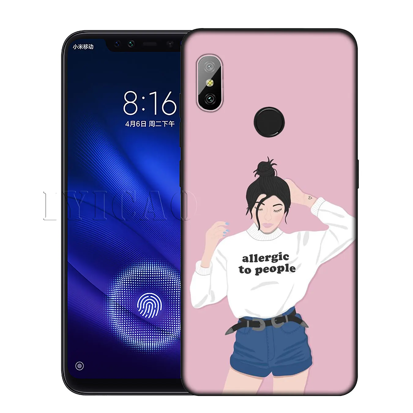 IYICAO феминистский логотип Милые Силиконовые Мягкий чехол для Xiaomi Redmi 6A 5A Note 7 4 4X5