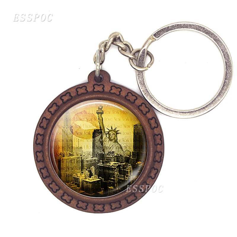 Dome Bronze Steampunk Zodiac Taurus Pattern Wooden Keychains Made of Natural Cinnamon Tree | Украшения и аксессуары